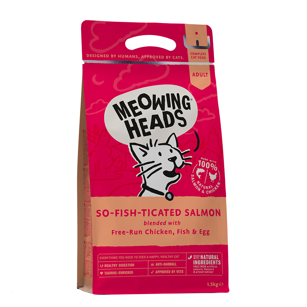 Meowing Heads So-fish-ticated Salmon Dry Cat Food - 450g